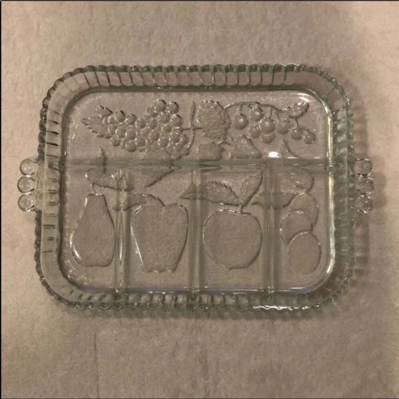 Glass Compartmentalized Tray EUC - Picture 1 of 6